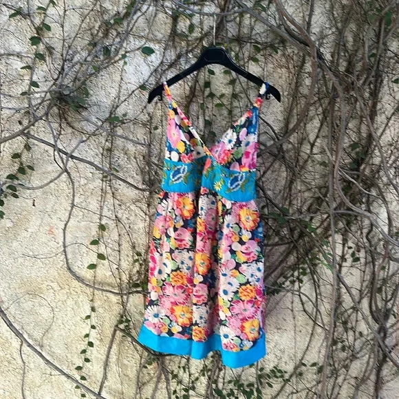 Johnny Was 100% Silk Folk Print